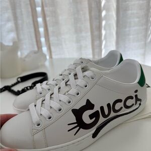 Gucci ace kitten leather sneaker